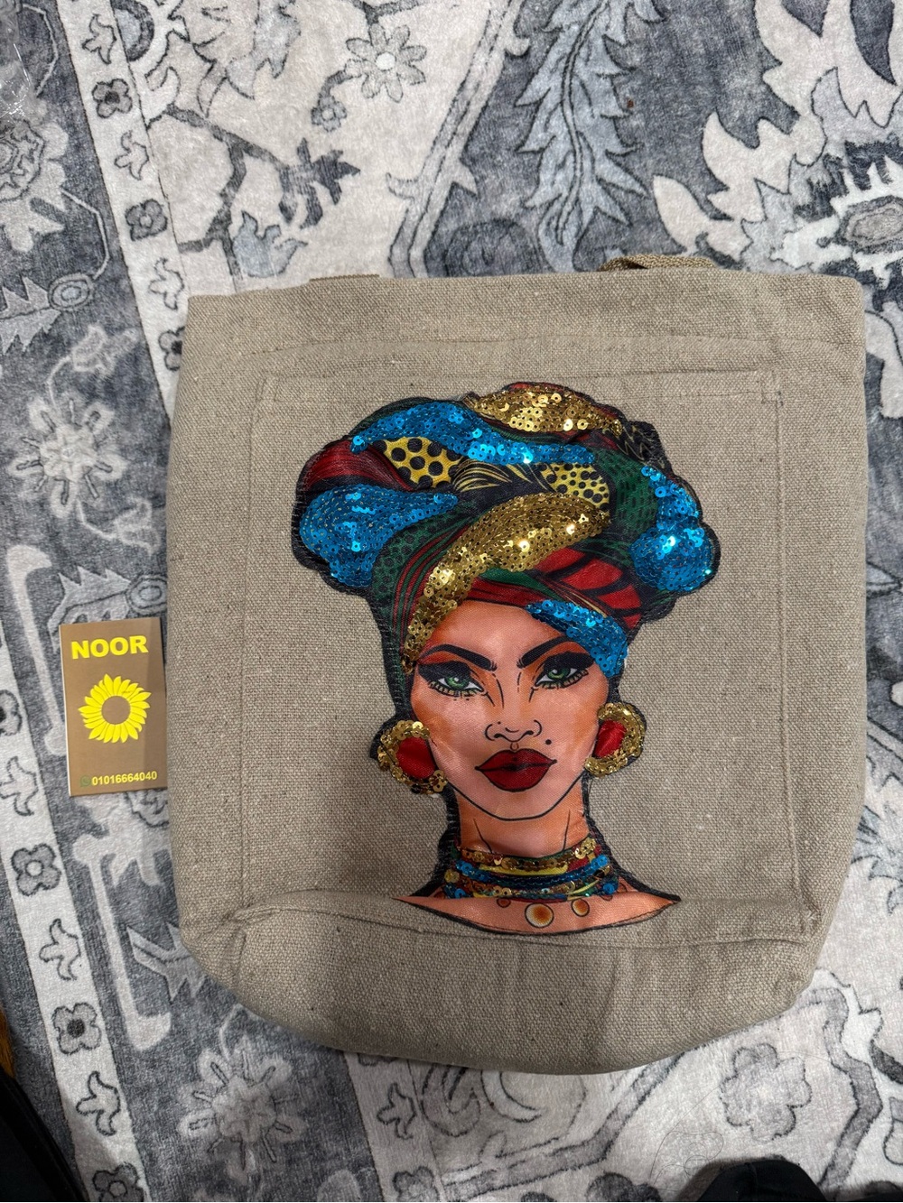 Handmade Tote Multicolor Sequin Bag